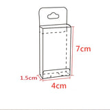 50pcs Clear PVC Box 1.5x4x7cm Small Craft Gift Transparent Package Box
