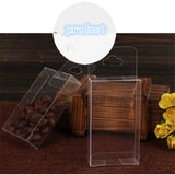 50pcs Clear PVC Box 1.5x4x7cm Small Craft Gift Transparent Package Box