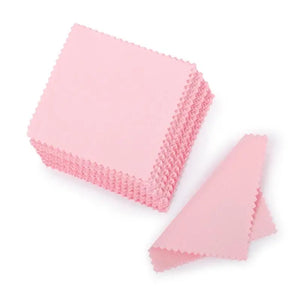 50pcs 8x8cm Polish Cleaning Polishing Cloth Silver Jewelry Wiping Cloth Packaged