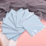 50pcs 8x8cm Polish Cleaning Polishing Cloth Silver Jewelry Wiping Cloth Packaged