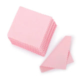 50pcs 8x8cm Polish Cleaning Polishing Cloth Silver Jewelry Wiping Cloth Packaged