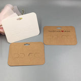 50pcs Hair Clip Card White/Brown Jewelry Display 70*97mm Hair Accessory Cards