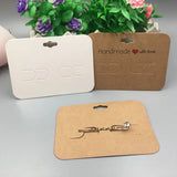 50pcs Hair Clip Card White/Brown Jewelry Display 70*97mm Hair Accessory Cards