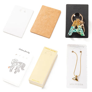50pcs Keychain Display Cards with Self-Sealing Bags for Keyring Jewelry