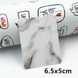 50pcs Marble Jewelry Cards Clear Window Gift Boxes Necklace/Earr
