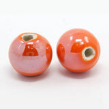 50pcs Colorful Pearlized Porcelain Round Ball Beads for Jewelry Making