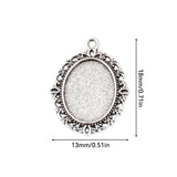 50pcs Oval Blank Gem Bases Alloy DIY Necklace Jewelry Setting