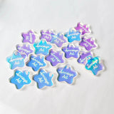 50 Personalized Bride Baptism Engraved Iridescent Mirror Table Logo Tag