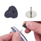 50pcs Silver Tie Tacks Pin Backs for DIY Brooch Jewelry Finding