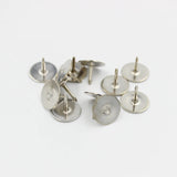 50pcs Silver Tie Tacks Pin Backs for DIY Brooch Jewelry Finding