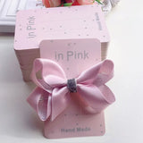 50pcs Pink Hairclips Hairpin Display Paper Cards Holder DIY Jewelry Packing