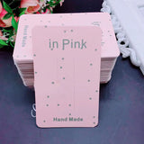 50pcs Pink Hairclips Hairpin Display Paper Cards Holder DIY Jewelry Packing