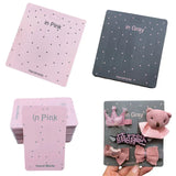 50pcs Pink Hairclips Hairpin Display Paper Cards Holder DIY Jewelry Packing