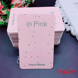 50pcs Pink Hairclips Hairpin Display Paper Cards Holder DIY Jewelry Packing