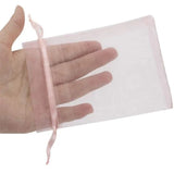 50pcs Pink Organza Drawstring Jewelry Small Bag for Earring Favor Wrapping