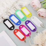 50pcs Plastic Key Rings With Label Writeable Key Fobs ID Tags Key Chain