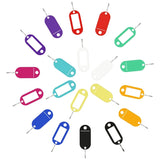 50pcs Plastic Key Rings With Label Writeable Key Fobs ID Tags Key Chain