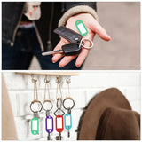 50pcs Plastic Key Rings With Label Writeable Key Fobs ID Tags Key Chain