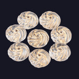 50pcs Clear Acrylic Bead Round Golden Metal Enlaced for DIY Jewelry Making