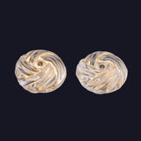 50pcs Clear Acrylic Bead Round Golden Metal Enlaced for DIY Jewelry Making