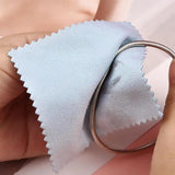 50pcs Silver Cleaning Polishing Cloth Soft Clean Wipe For Silver Jewelry