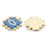 50pcs Square Alloy Enamel Charms Pendant Mix for DIY Bracelet Necklace