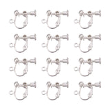 50pcs Brass Screw Clip-on Earring Findings for Jewelry Making 13x17x4.5mm