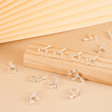 50pcs Brass Screw Clip-on Earring Findings for Jewelry Making 13x17x4.5mm