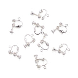 50pcs Brass Screw Clip-on Earring Findings for Jewelry Making 13x17x4.5mm