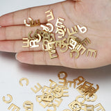 50pcs Stainless Steel A-Z Letter Alphabet Pendants Charms for DIY Jewelry