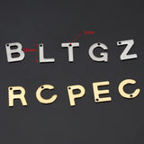 50pcs Stainless Steel A-Z Letter Alphabet Pendants Charms for DIY Jewelry