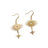 50pcs Raw Brass Earring Charms Mini Star Charm Pendant 13x12mm DIY Supplies