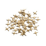 50pcs Raw Brass Earring Charms Mini Star Charm Pendant 13x12mm DIY Supplies