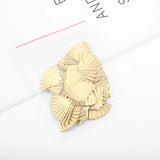 50pcs Raw Brass Fan Charms Pendant DIY Earrings Bracelet Jewelry Findings