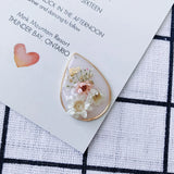 50pcs Brass Teardrop Earrings Connectors Circle Resin Frame Charms DIY Jewelry
