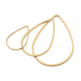 50pcs Brass Teardrop Earrings Connectors Circle Resin Frame Charms DIY Jewelry