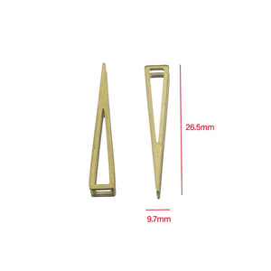 50pcs Raw Brass Triangle Charms Geometric Pendant for DIY Earring Necklace