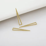 50pcs Raw Brass Triangle Charms Geometric Pendant for DIY Earring Necklace
