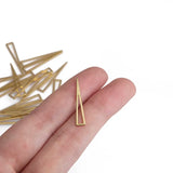 50pcs Raw Brass Triangle Charms Geometric Pendant for DIY Earring Necklace