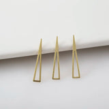 50pcs Raw Brass Triangle Charms Geometric Pendant for DIY Earring Necklace