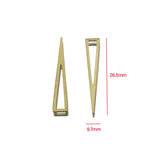 50pcs Raw Brass Triangle Charms Geometric Pendant for DIY Earring Necklace