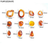 50pcs Resin Perforated Beads DIY Earrings Jewelry Accessories