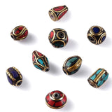 50pcs Retro Prayer Nepal Beads Red Coral Tibetan Loose Beads