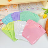 50pcs Colorful Mylar Bags Holographic Zip Lock Pouch
