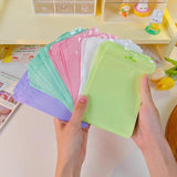 50pcs Colorful Mylar Bags Holographic Zip Lock Pouch