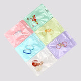 50pcs Colorful Mylar Bags Holographic Zip Lock Pouch