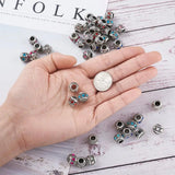 50pcs Large Hole Rhinestone European Beads for Bracelet Making DIY 11x10mm