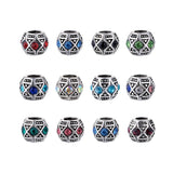 50pcs Large Hole Rhinestone European Beads for Bracelet Making DIY 11x10mm