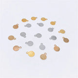 50pcs Round Metal Spacers DIY Earrings Making Pendants Charms 6/8/10mm