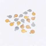 50pcs Round Metal Spacers DIY Earrings Making Pendants Charms 6/8/10mm